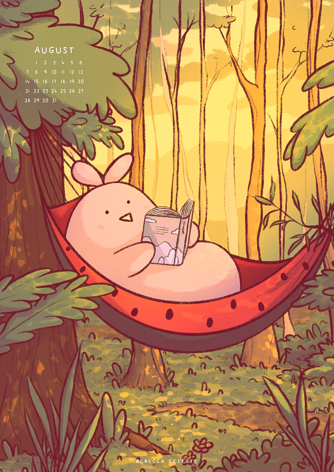 Birb Calendar August 2022